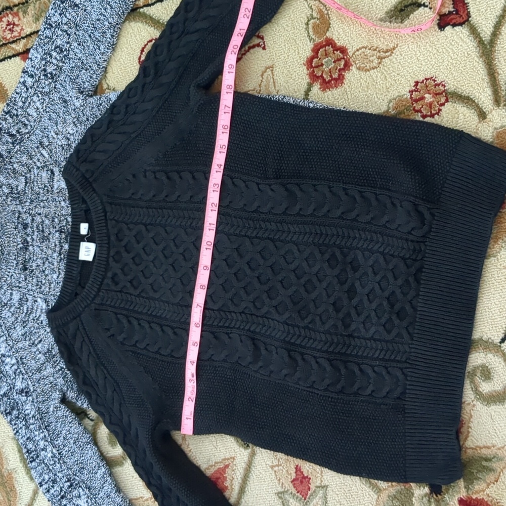 Gap Bundle Of Cotton Raglan Sleeve Cable Knit Sweaters S - Picture 3 of 11